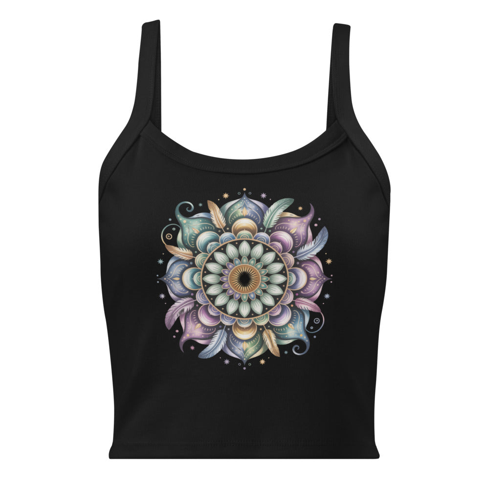 Débardeur Mandala Plume Bleu – Spirituel et Bohème