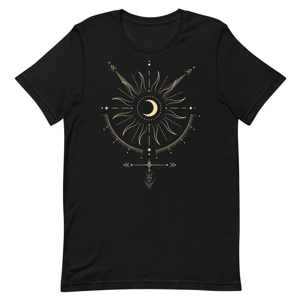 Geometric Sun & Moon T-shirt – Bohemian and Harmonious