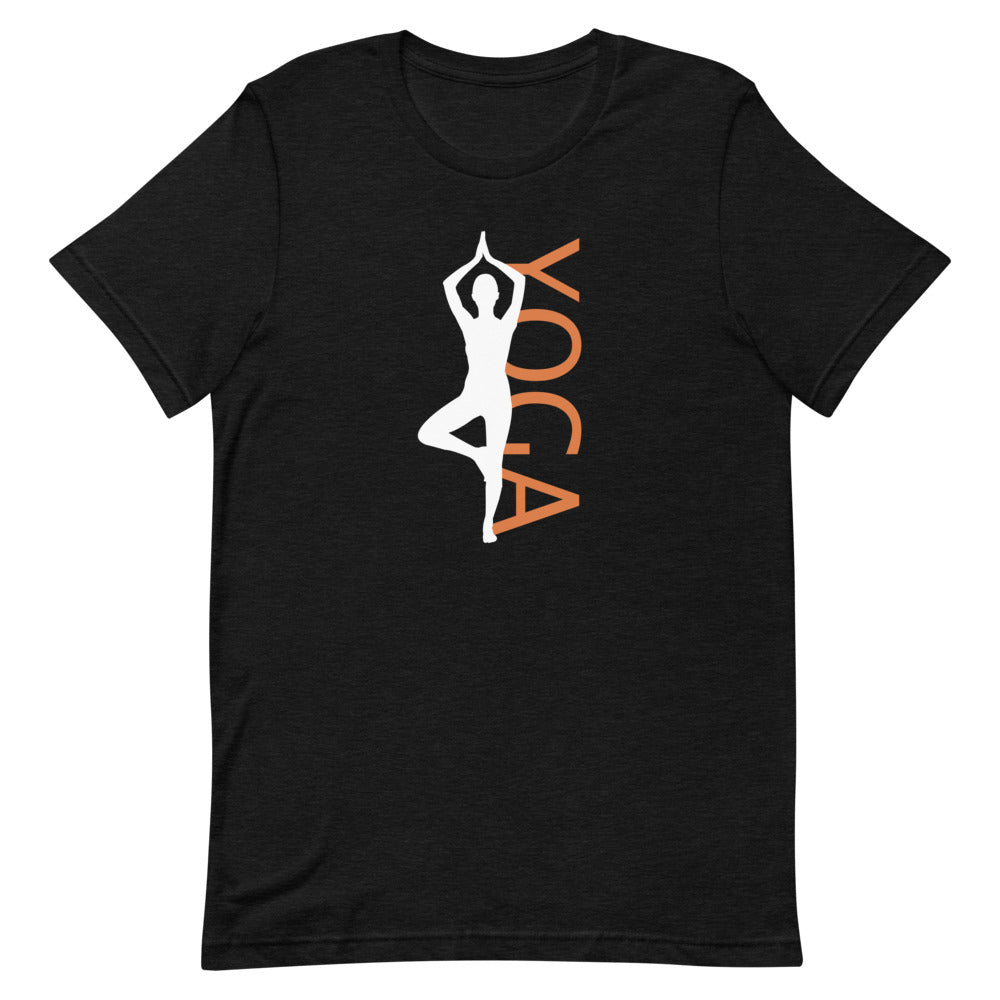 T-shirt "Yoga" avec Silhouette en Pose d'Arbre – Équilibré et Dynamique