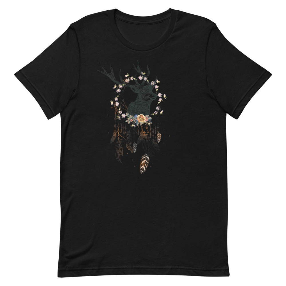 T-shirt Cerf Capteur de Rêves – Bohème et Mystique