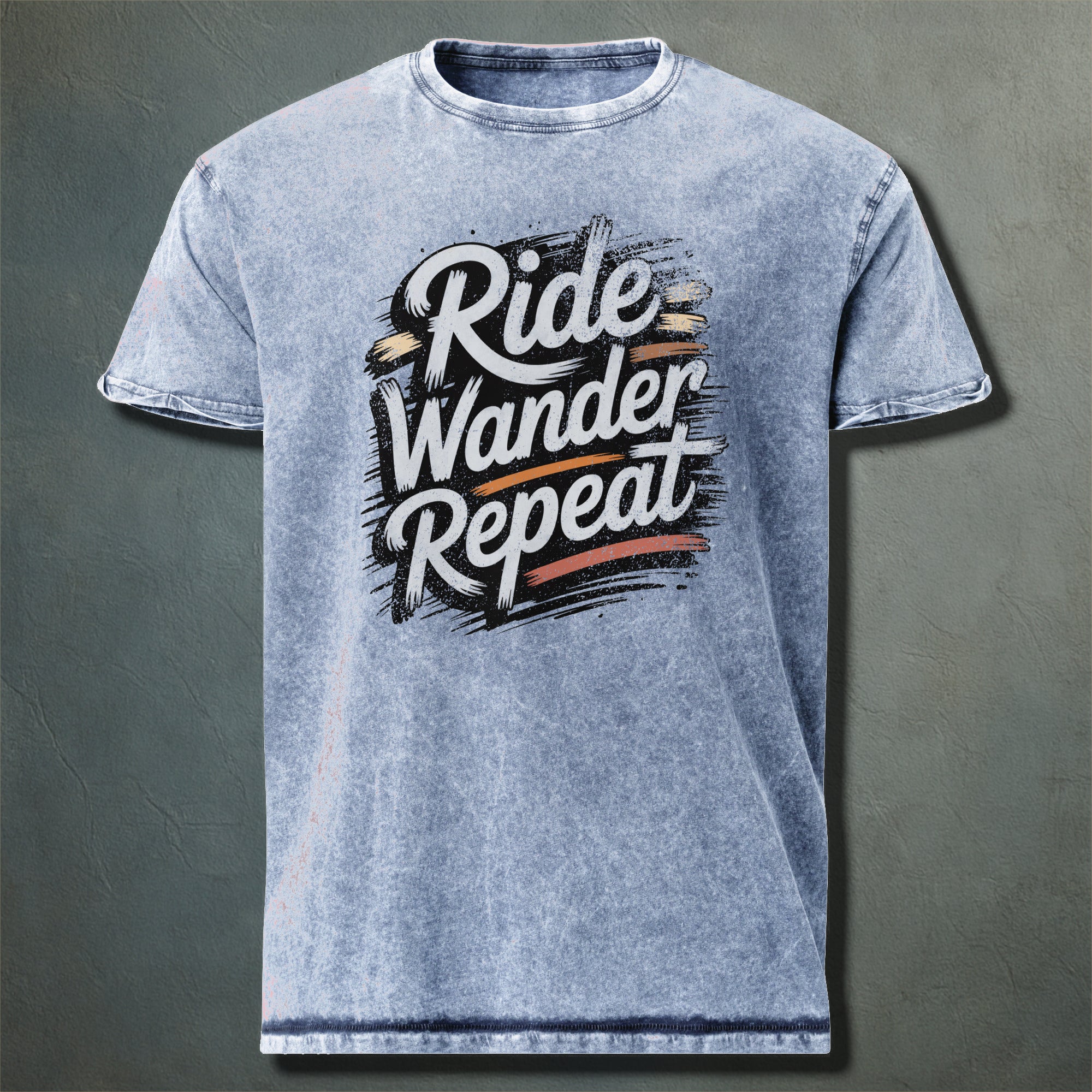 T-shirt Ride Wander Repeat Recto-Verso – Aventure et Liberté