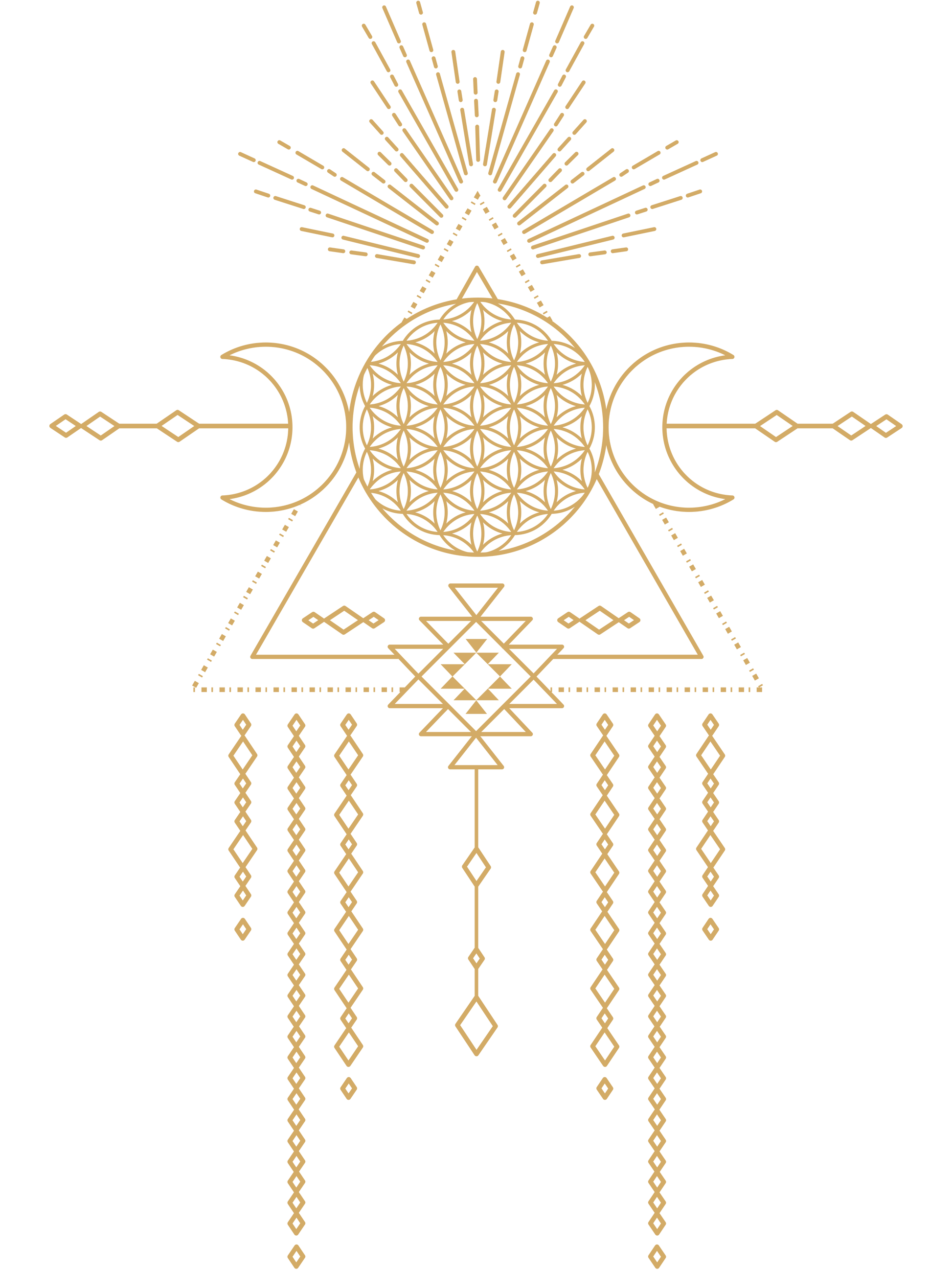 Flower of Life &amp; Lunar Dreamcatcher T-shirt – Bohemian and Sacred