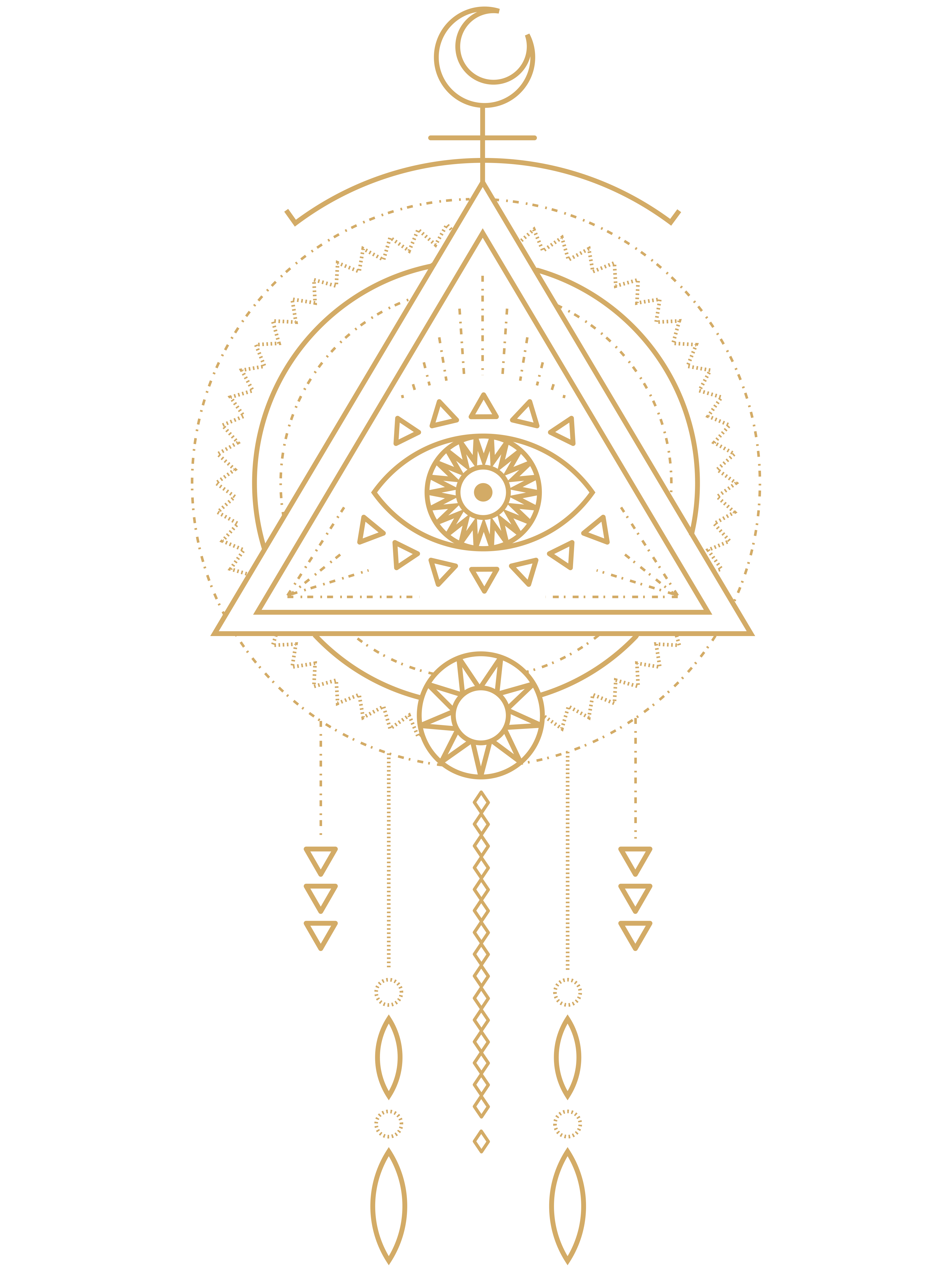 T-shirt Œil Mystique & Attrape-Rêves – Bohème et Spirituel