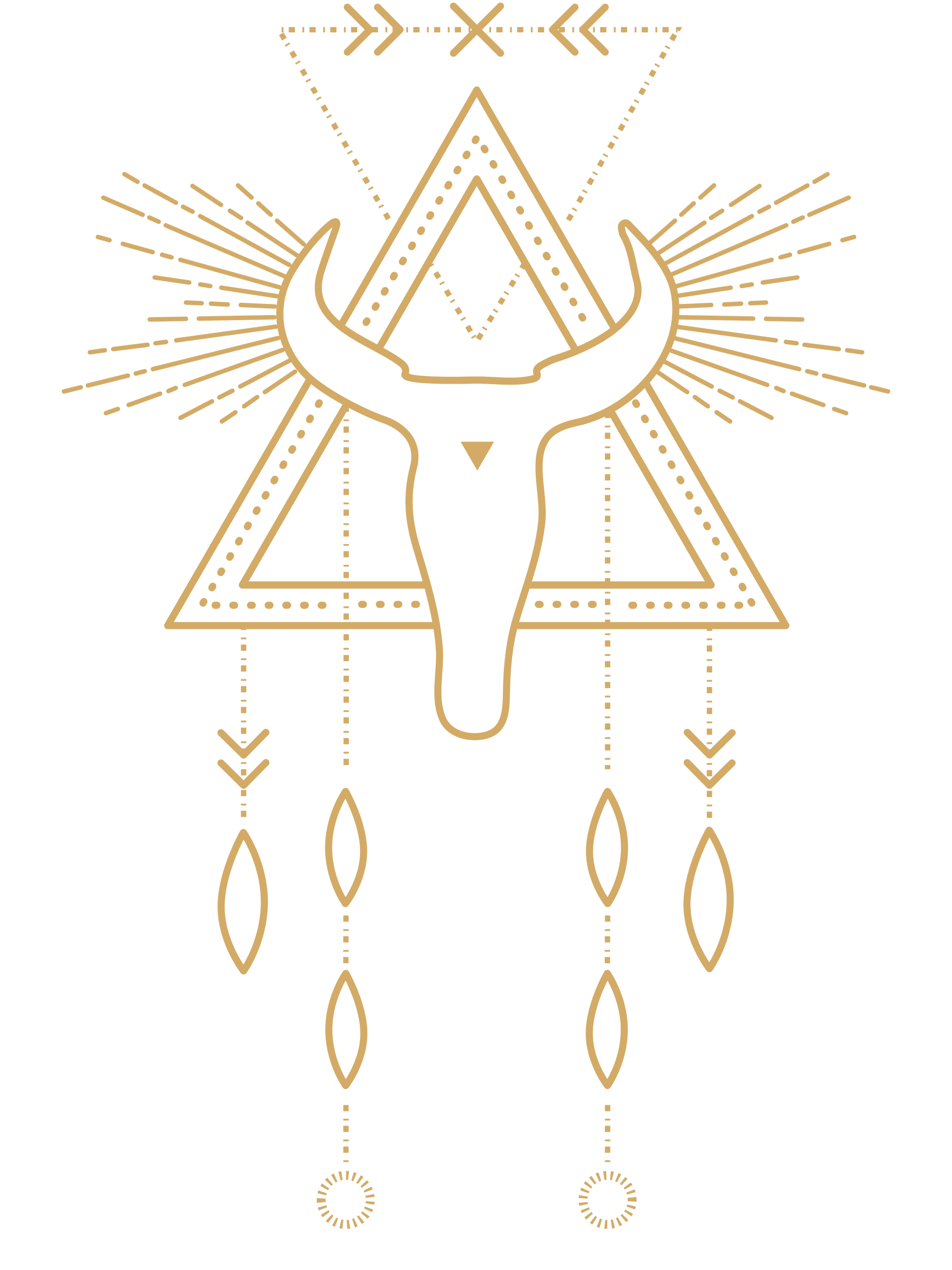 T-shirt Crâne de Taureau & Attrape-Rêves – Bohème et Puissant