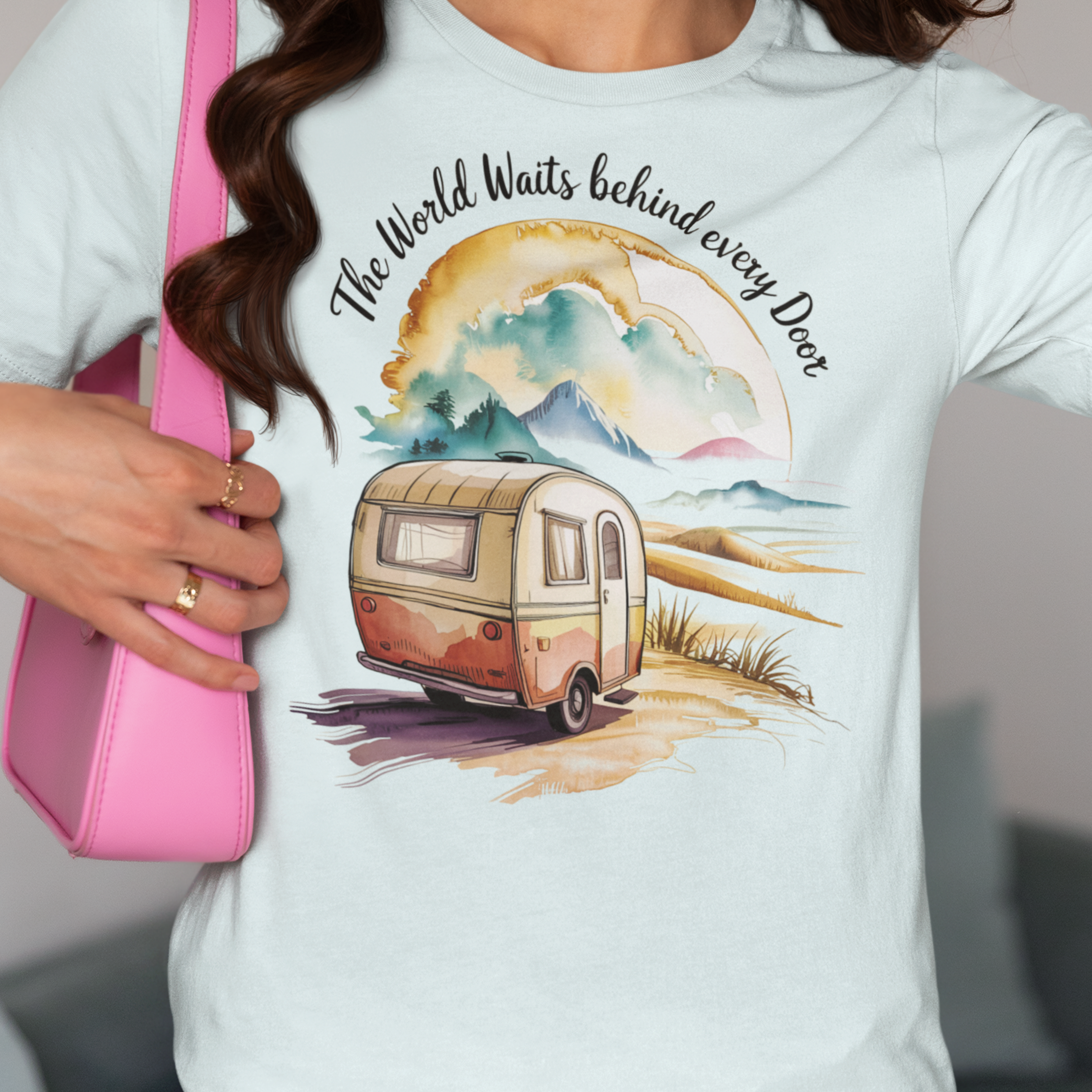 T-shirt The World Waits Van & Paysage – Bohème et Aventurier