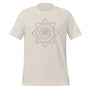 T-shirt unisexe blanc avec un design rétro "Wildflower", fleurs multicolores, style bohème.