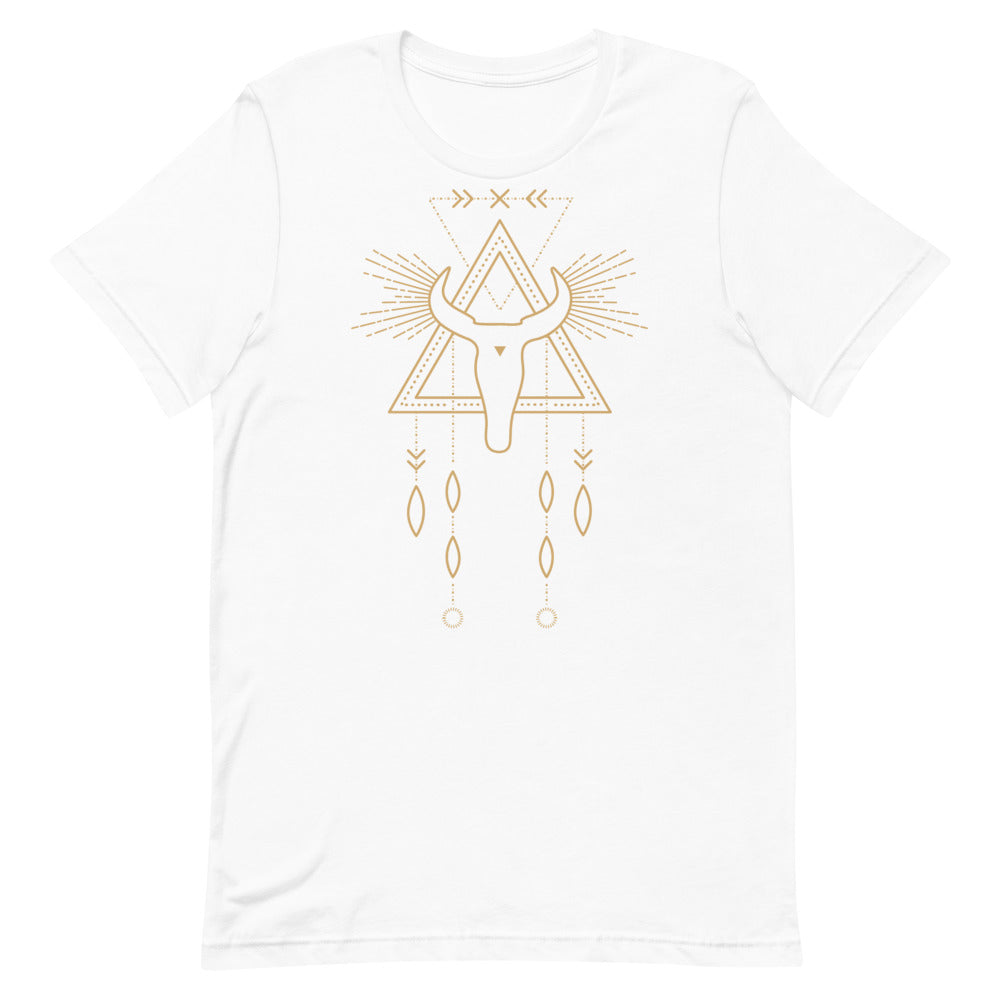 T-shirt Crâne de Taureau & Attrape-Rêves – Bohème et Puissant