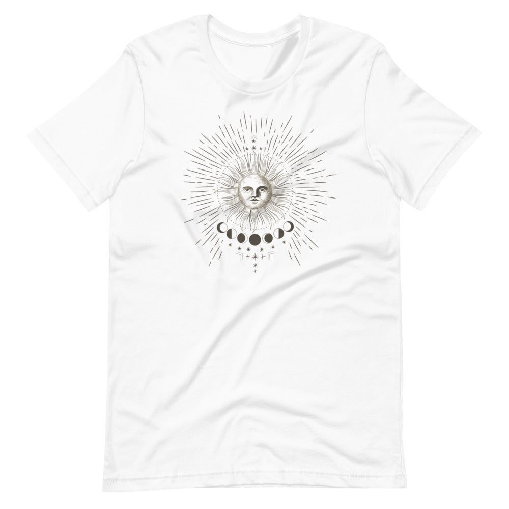 T-shirt Soleil Mystique & Phases Lunaires – Ésotérique et Cosmique