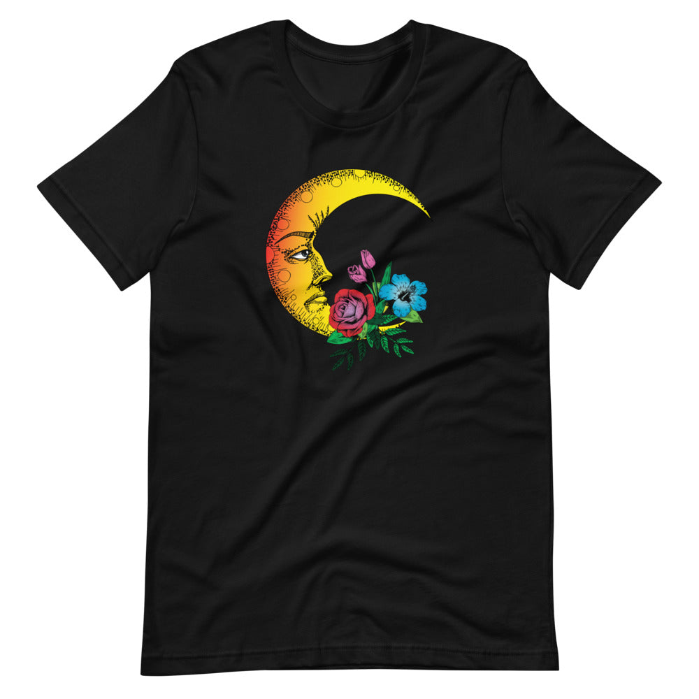T-shirt Lune et Fleurs – Bohème et Romantique