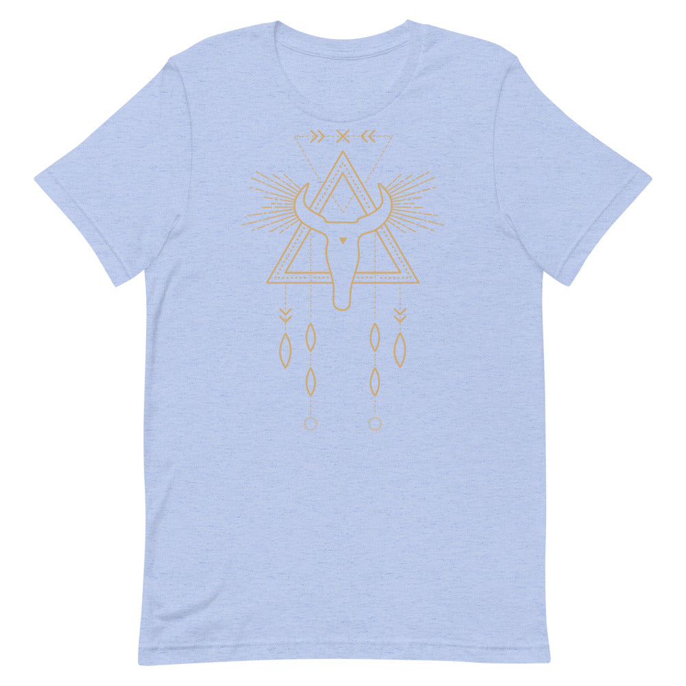 T-shirt Crâne de Taureau & Attrape-Rêves – Bohème et Puissant