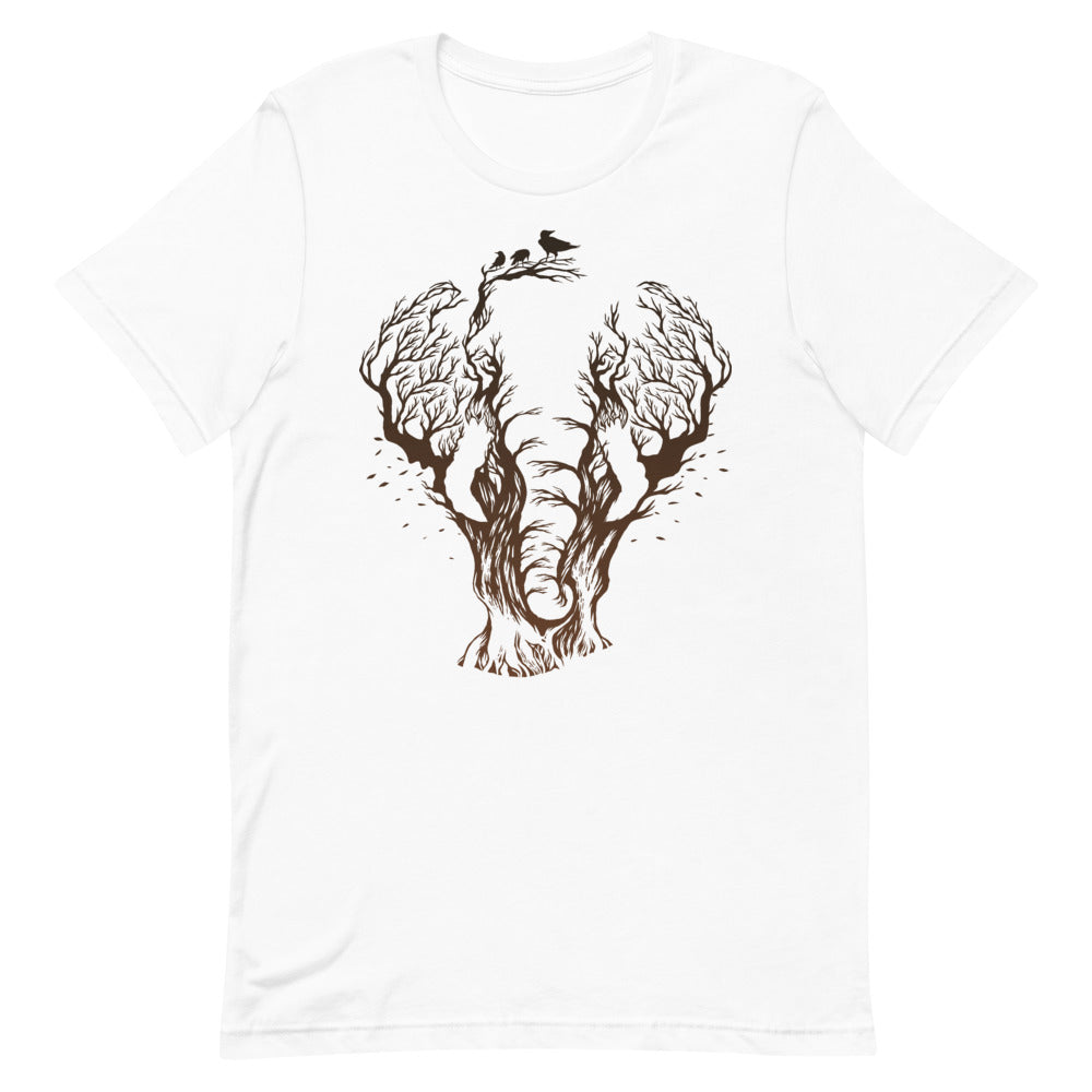 T-shirt Éléphant Arbres et Oiseaux – Bohème et Symbolique