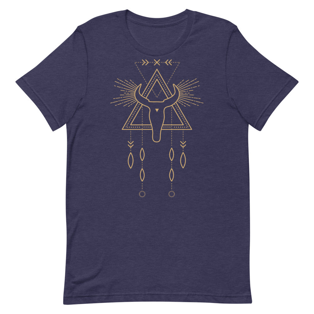 T-shirt Crâne de Taureau & Attrape-Rêves – Bohème et Puissant