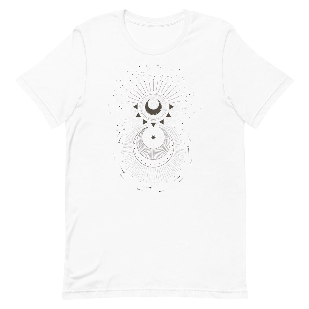 T-shirt Lunes et Motifs Célestes – Bohème et Cosmique