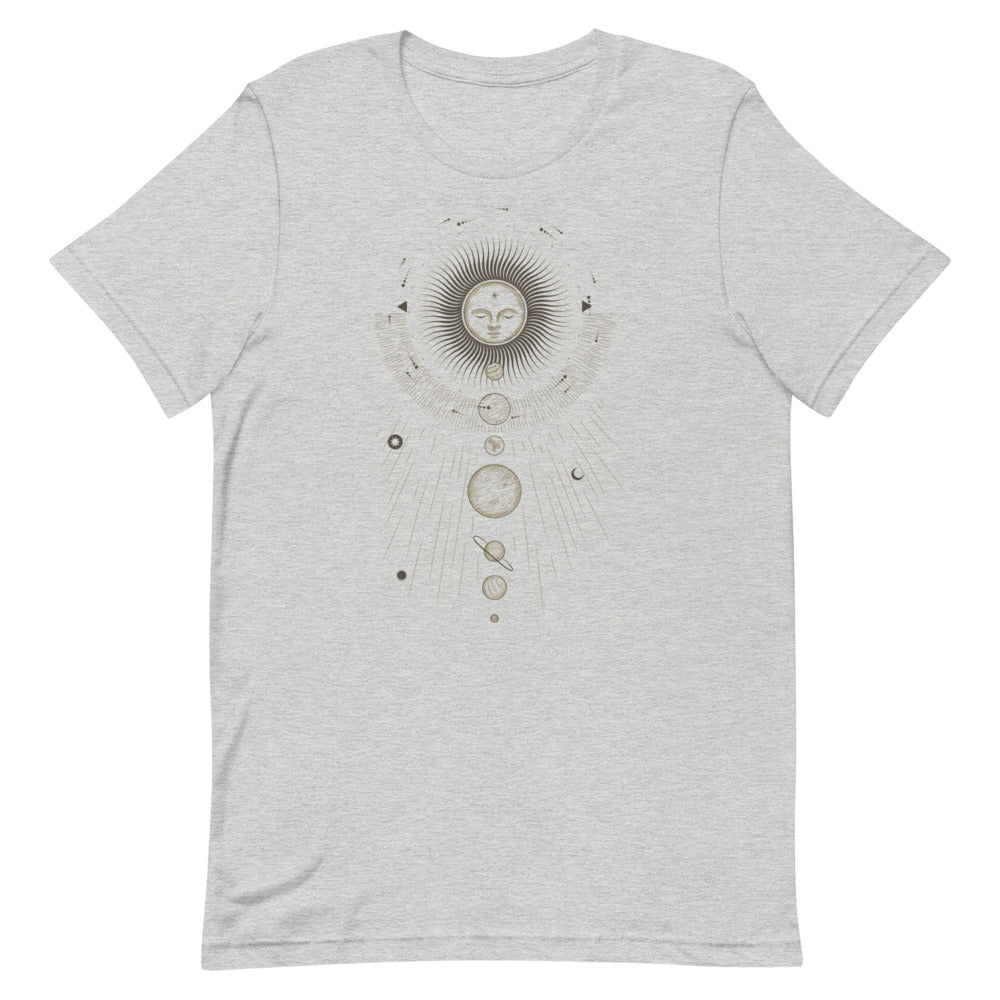 T-shirt Soleil Lune et Planètes Alignées – Bohème et Astral