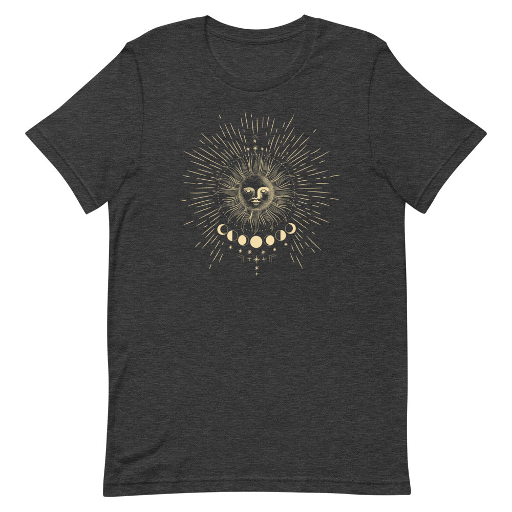 T-shirt Soleil Mystique & Phases Lunaires – Ésotérique et Cosmique