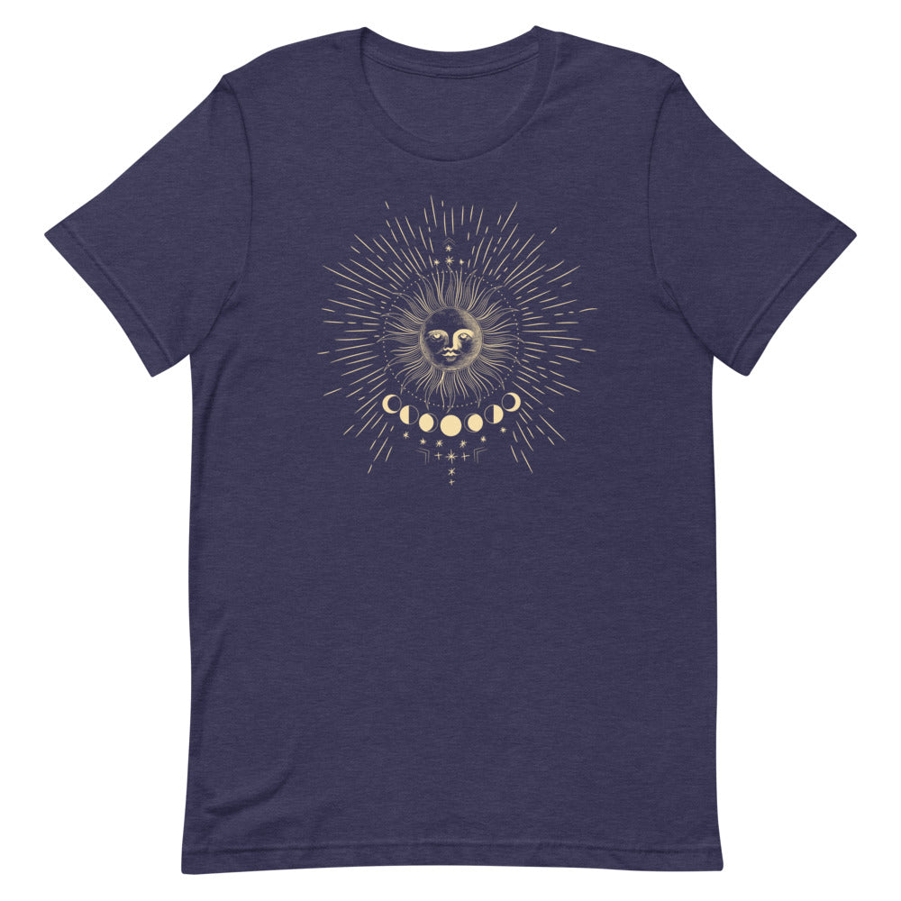 T-shirt Soleil Mystique & Phases Lunaires – Ésotérique et Cosmique