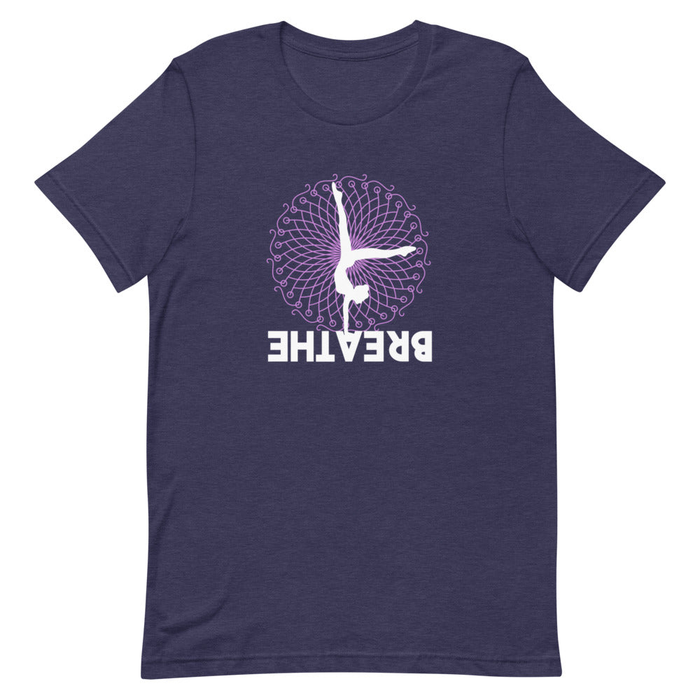 T-shirt "Breathe" avec Silhouette de Yoga et Mandala – Calme et Harmonieux