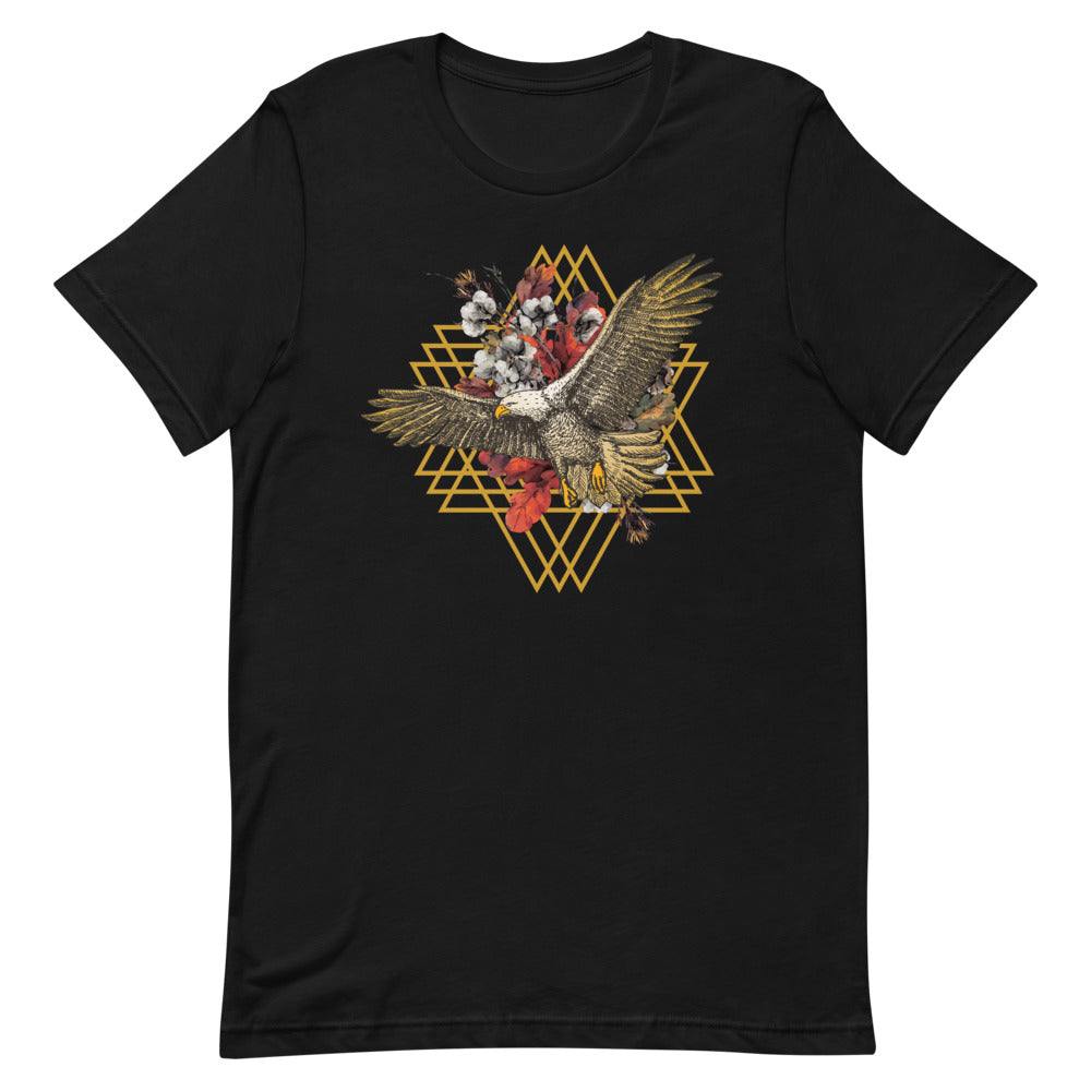 T-shirt Aigle Fleurs Géométriques – Bohème et Puissant