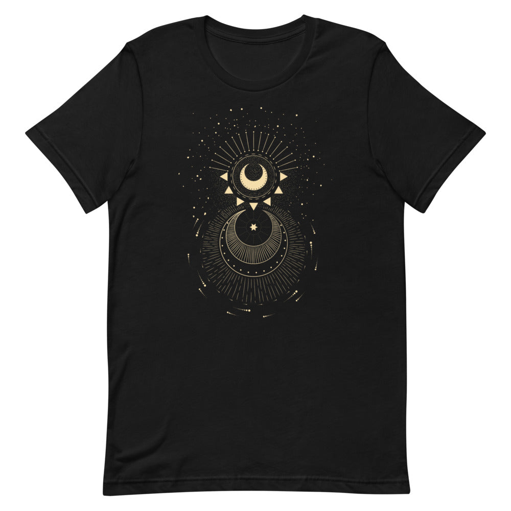 T-shirt Lunes et Motifs Célestes – Bohème et Cosmique