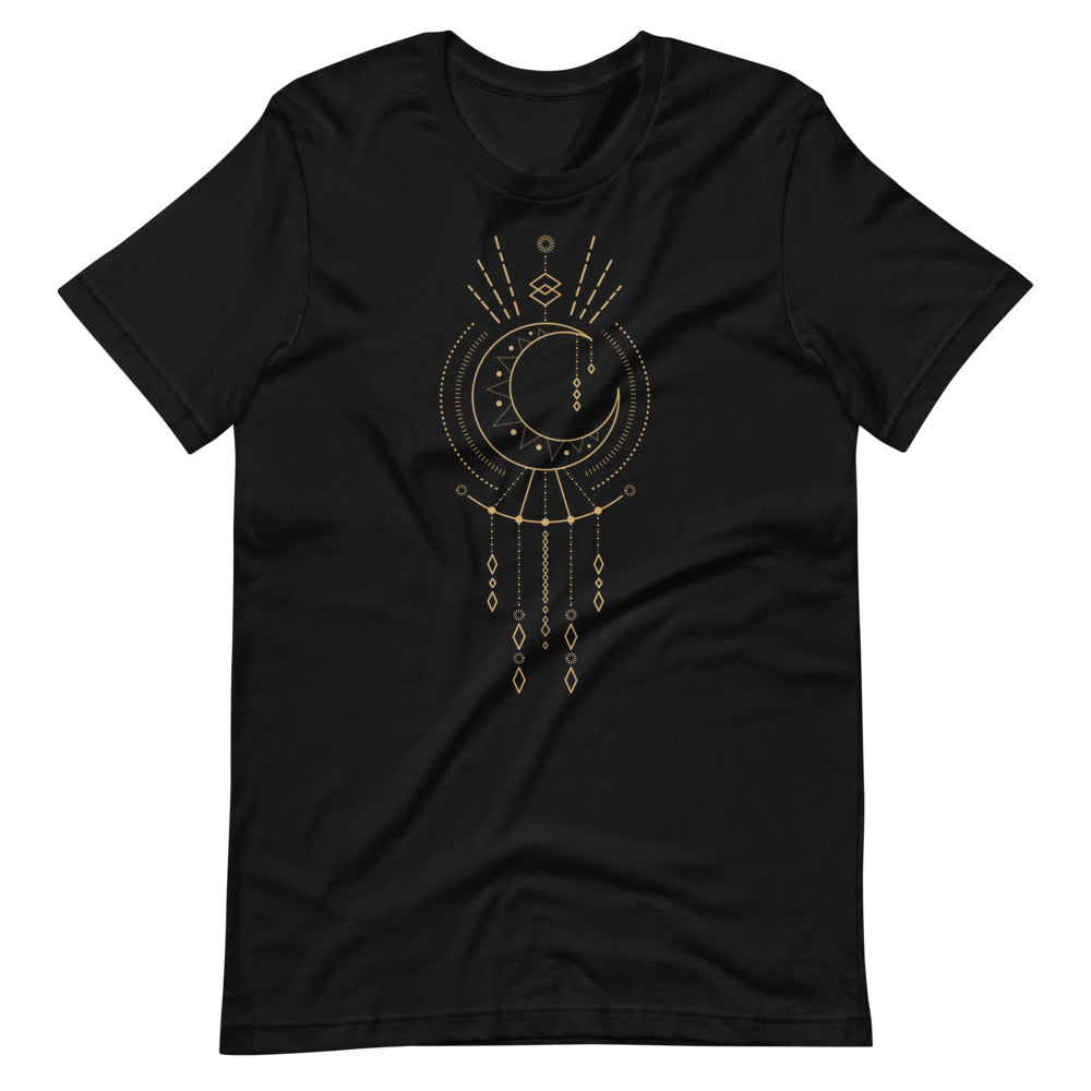 T-shirt Lune & Attrape-Rêves Géométrique – Bohème et Spirituel