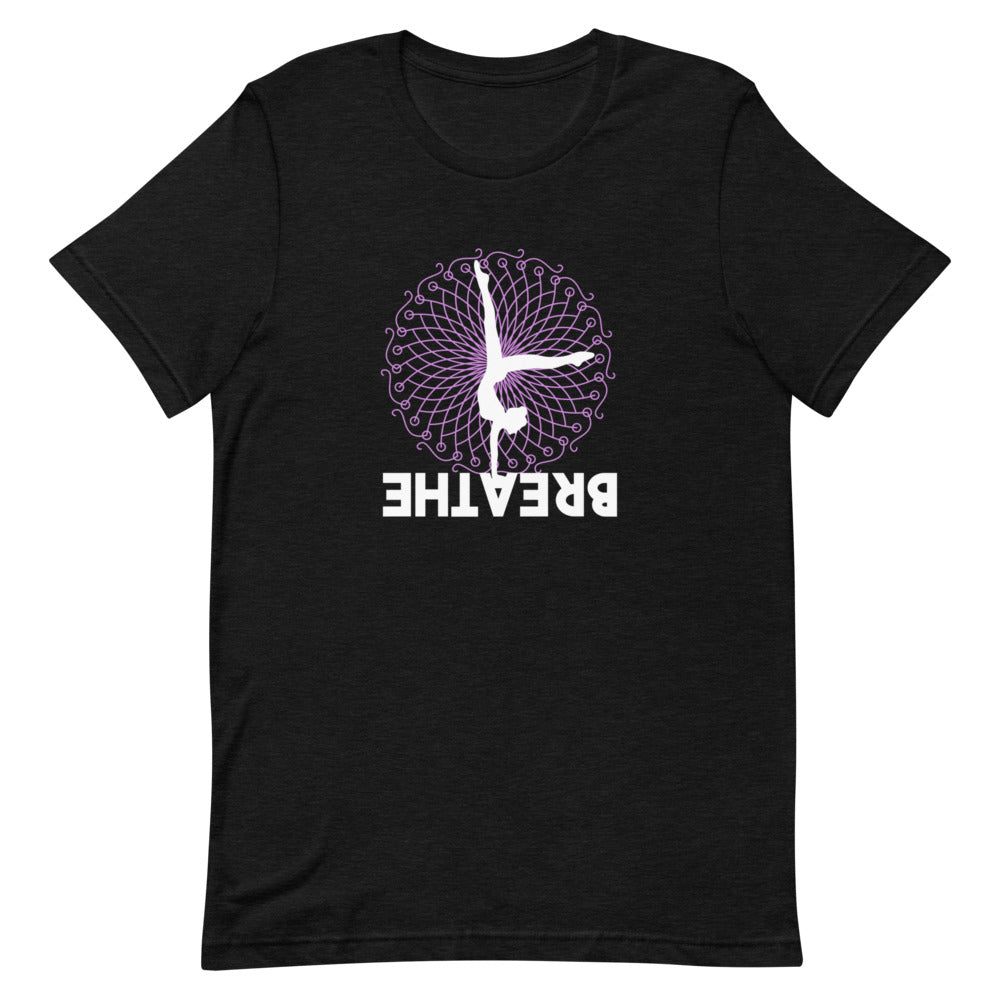 T-shirt "Breathe" avec Silhouette de Yoga et Mandala – Calme et Harmonieux