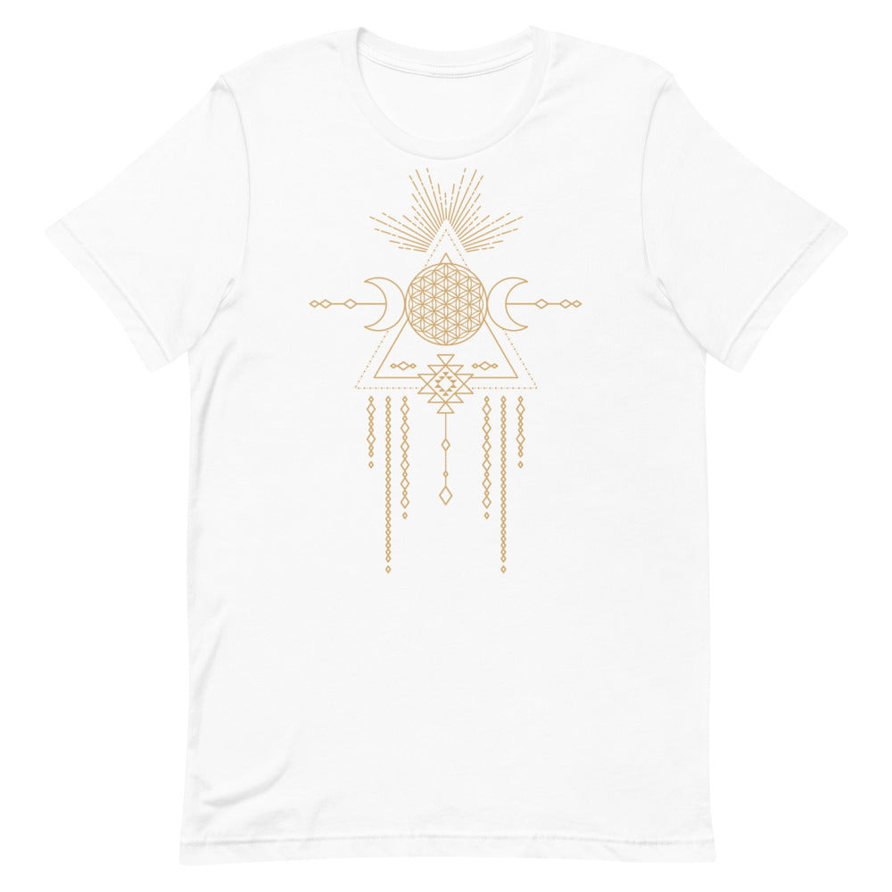 T-shirt Fleur de Vie & Attrape-Rêves Lunaire – Bohème et Sacré