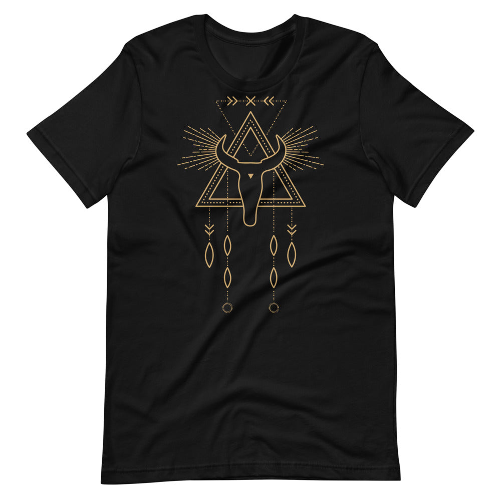 T-shirt Crâne de Taureau & Attrape-Rêves – Bohème et Puissant