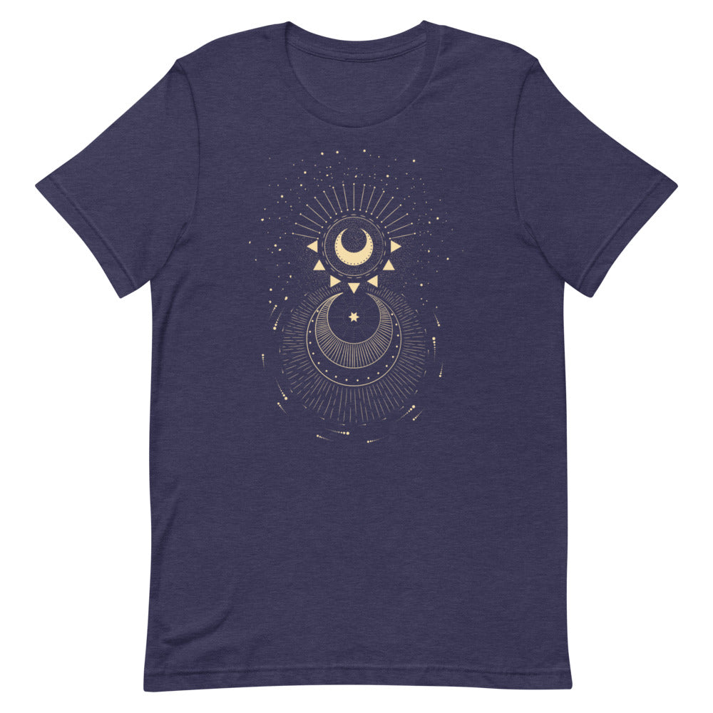 T-shirt Lunes et Motifs Célestes – Bohème et Cosmique