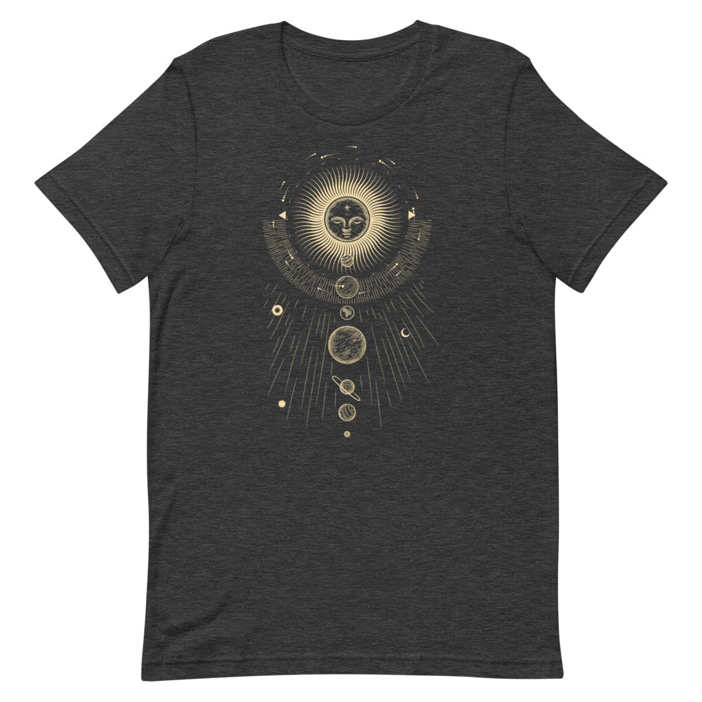 T-shirt Soleil Lune et Planètes Alignées – Bohème et Astral