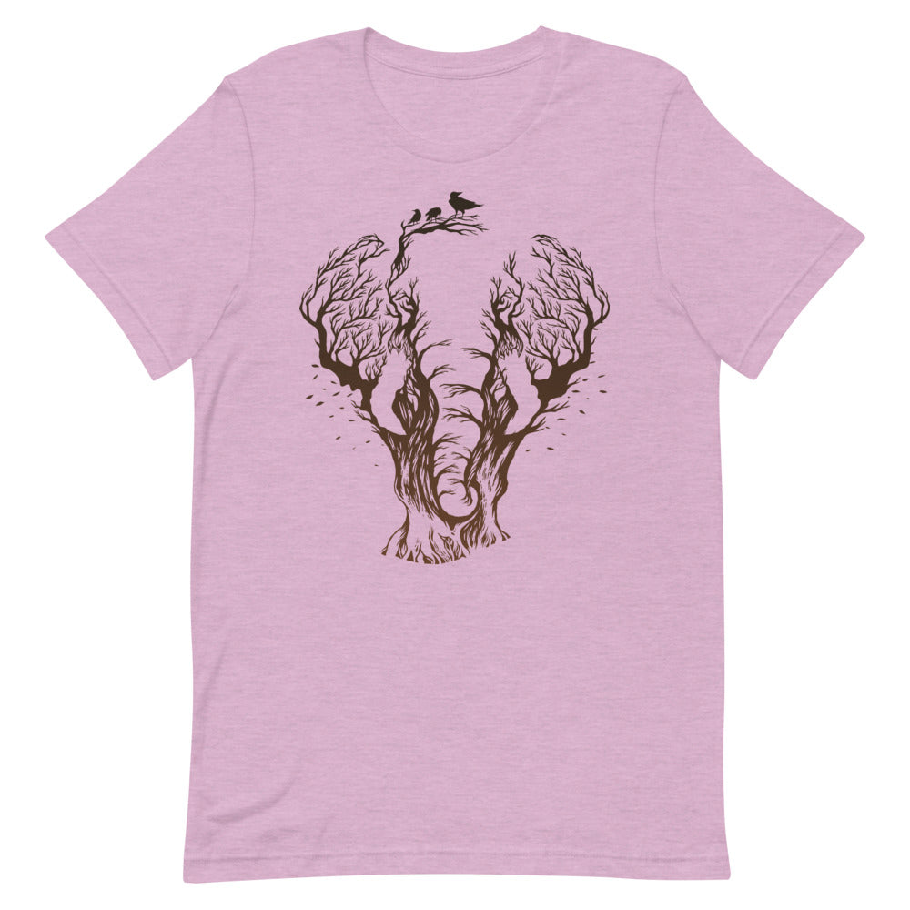 T-shirt Éléphant Arbres et Oiseaux – Bohème et Symbolique