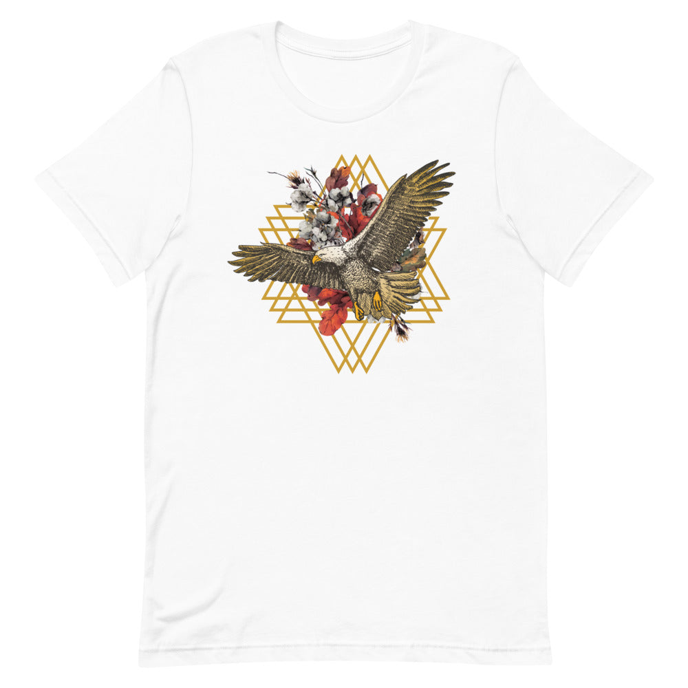 T-shirt Aigle Fleurs Géométriques – Bohème et Puissant