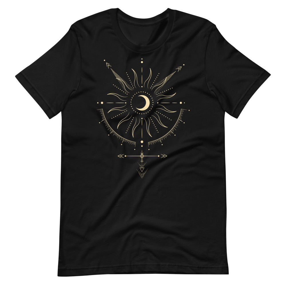 Geometric Sun &amp; Moon T-shirt – Bohemian and Harmonious