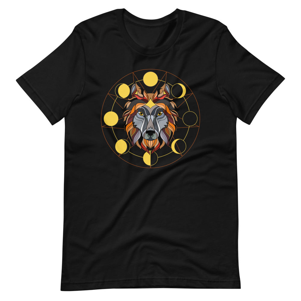 T-shirt Loup et Phases de Lune – Bohème et Céleste