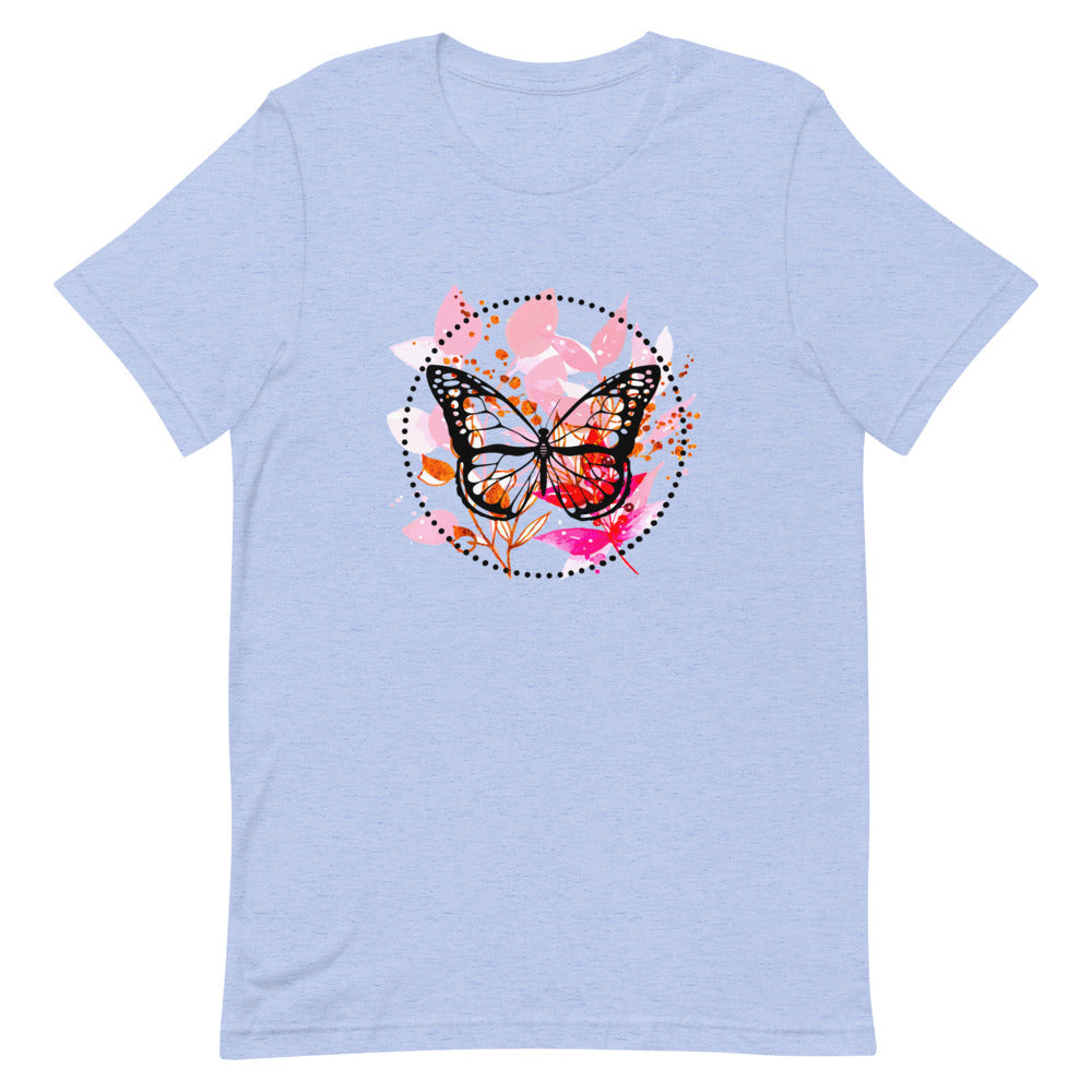 T-shirt Papillon Fleurs Aquarelle – Bohème et Délicat