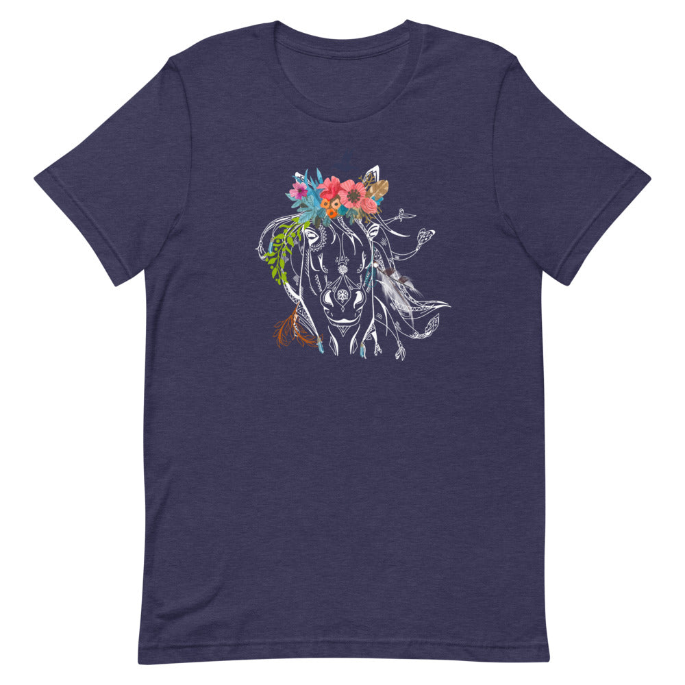 T-shirt Cheval Floral Bohème – Grâce et Nature