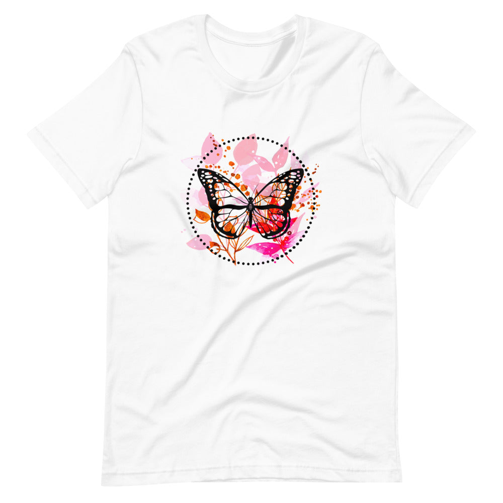 T-shirt Papillon Fleurs Aquarelle – Bohème et Délicat